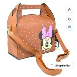 NWT Disney Minnie Mouse Brown Polka Dot Bag- with flaws